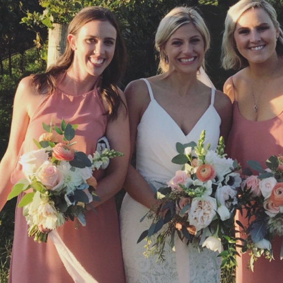 CAITLIN RUFFLE MAXI DRESS ~ ANTIQUE ROSE CHIFFON - Picture 7 of 7